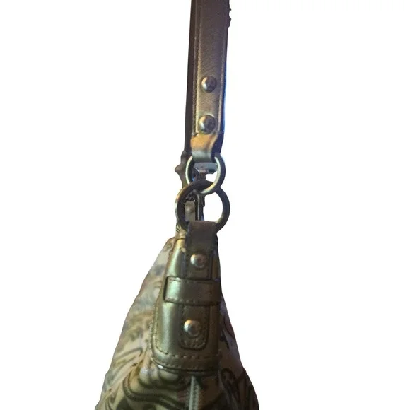 Coach Est 1941 Hobo Shoulder Bag Beige Plaid Script Logo - Picture 9 of 14